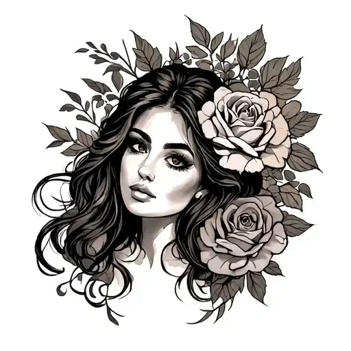 Woman And Rosis