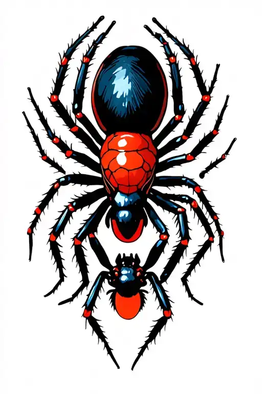 Black Widow Spider Crawling