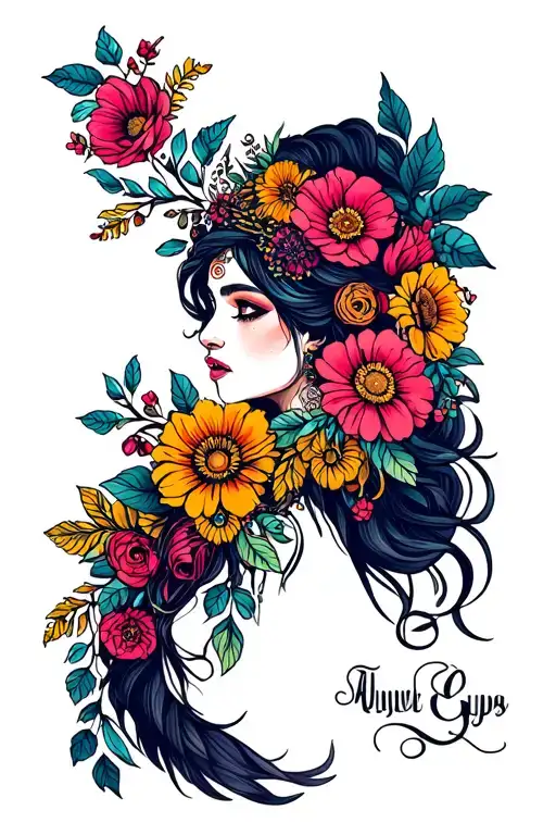 Gypsy With Flowers