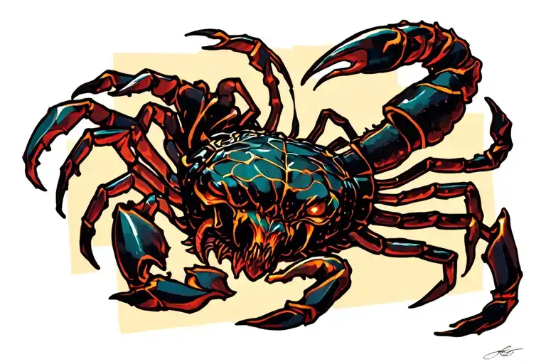 Scorpio Locked In Battle