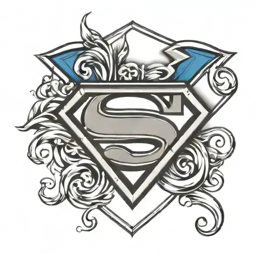 Cursive Loyalty Inside Superman Shield