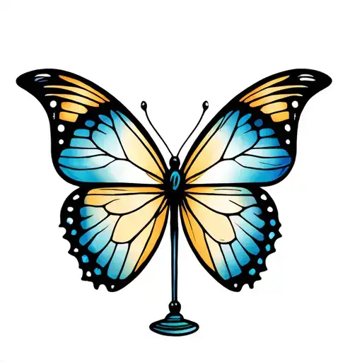 Butterfly Hour Glass With Sand