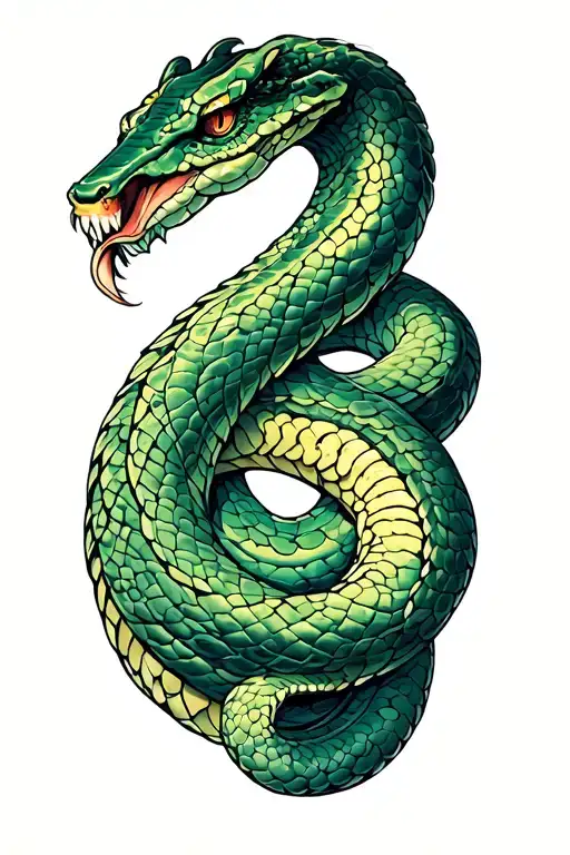 Ourboros Snake Eating Itself