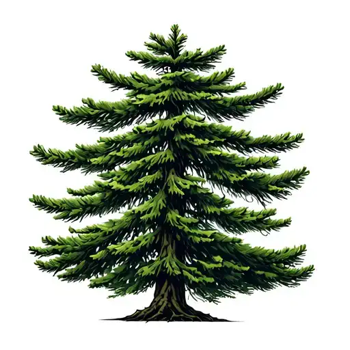 Dark Green Pine Tree