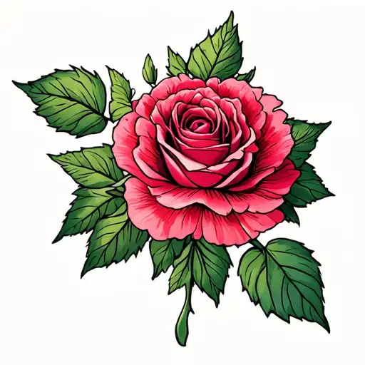 Rose And Carnation Flower