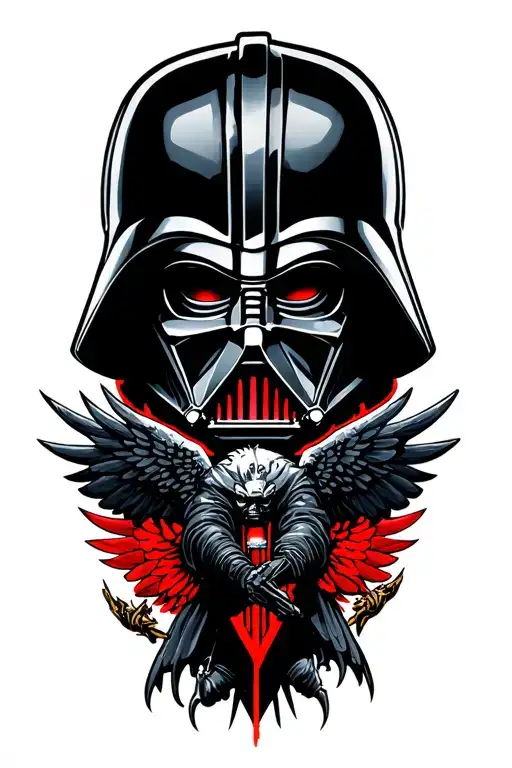 Demons And Angels Fighting Darth Vader