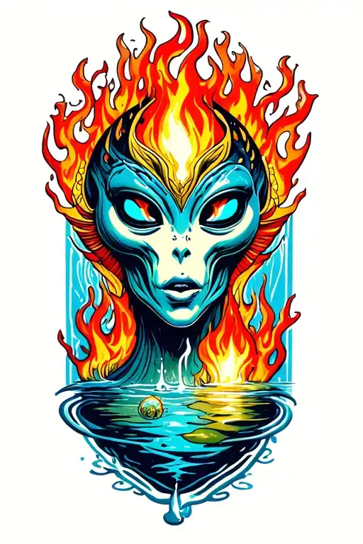 Fire Water Earth Air Alien Androgynous