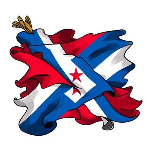 Cuba And Scotland Flag