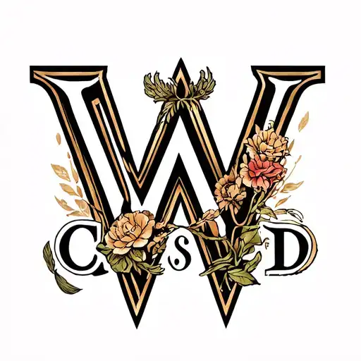 Family Tatto With Initials C K S J D And A Large W Inspired By International Travel