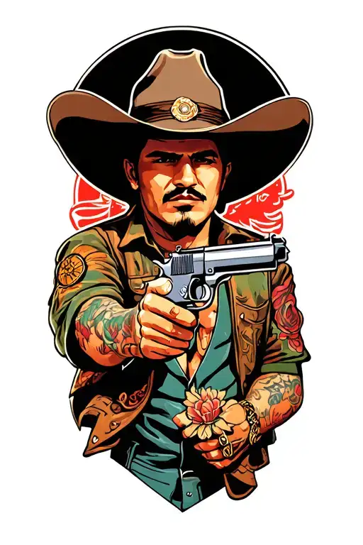 Chalino Sanchez Loading Gun American Traditional