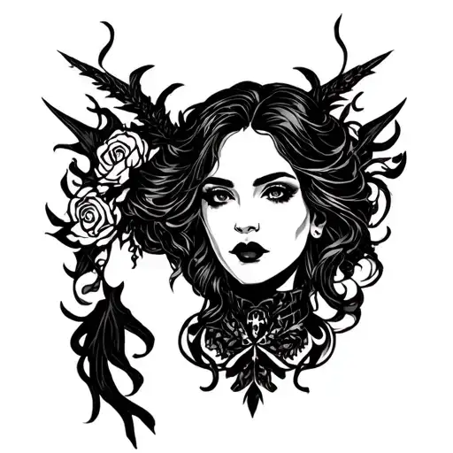 Hades Wife For A Dark Feminine Sleeve