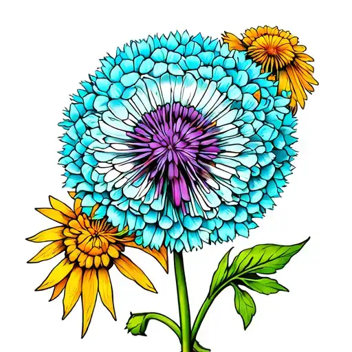 Colored Dandelions