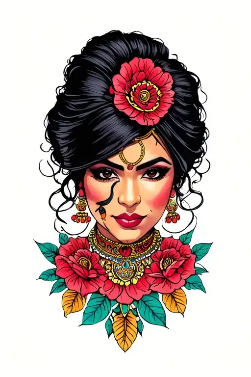 Fimale Face Chicana Woman
