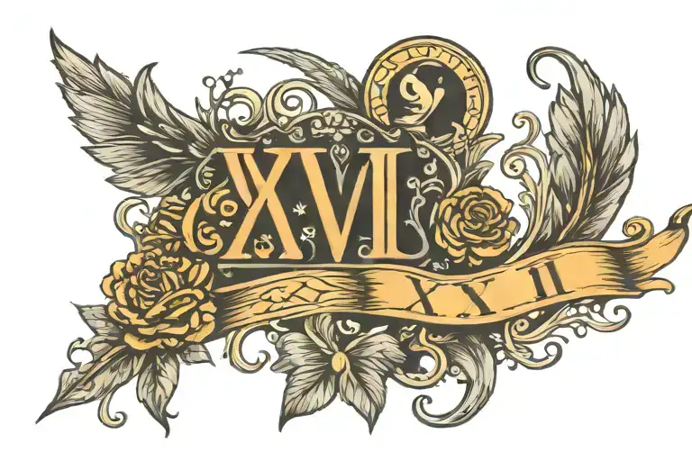 Roman Numerals X Vi Xxi