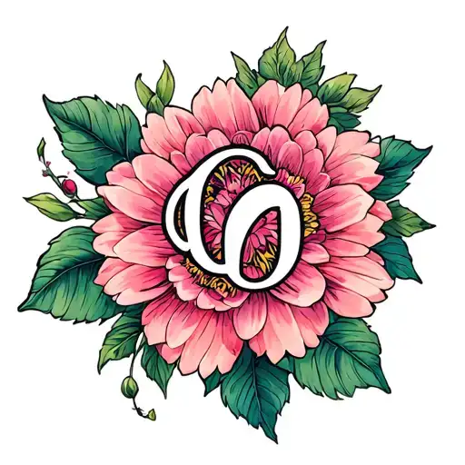 Loto Flower With G And O Letters