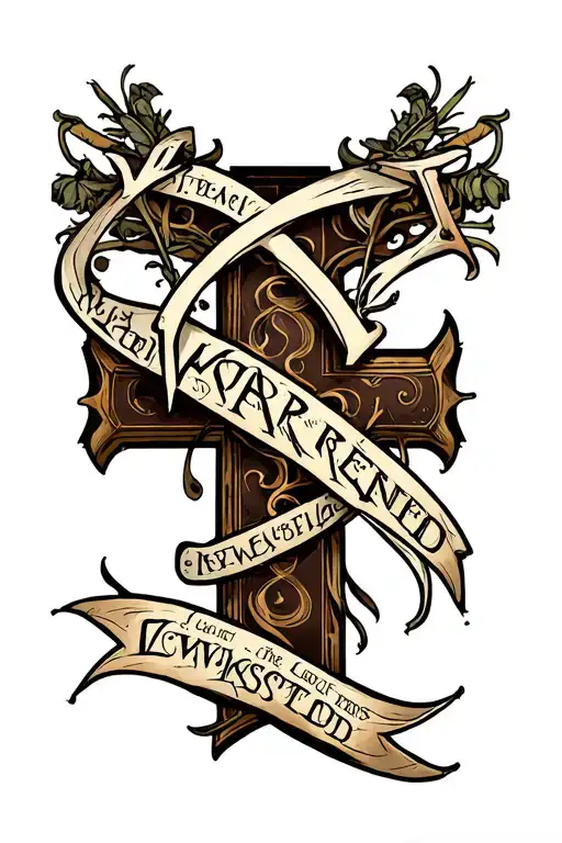 A Cross Made Out Of The Word Warren