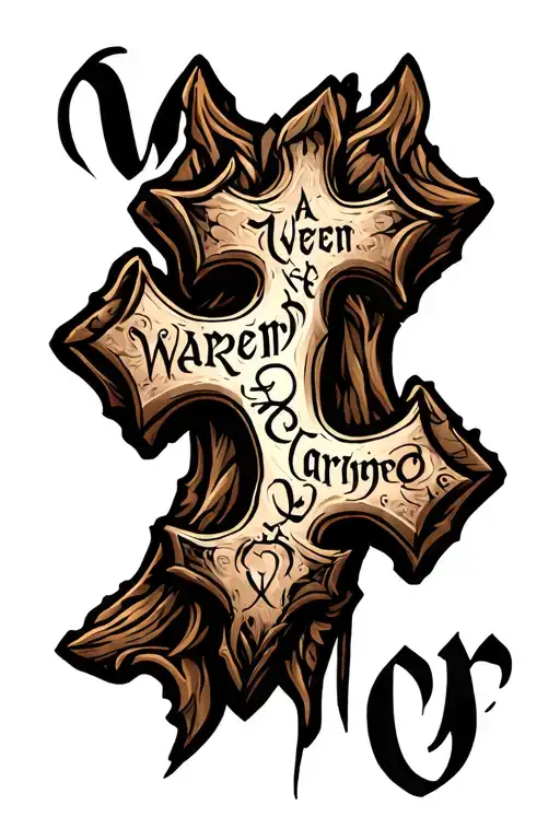 A Cross Using The Word Warren