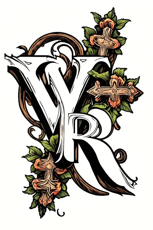 Cross Made Out Of The Letters W A R R E N