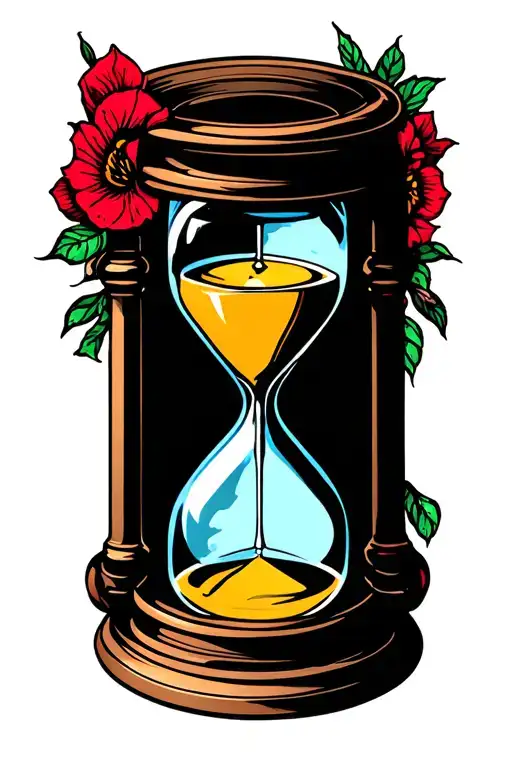 Neo Traditional Hourglass Bold Lines And Color