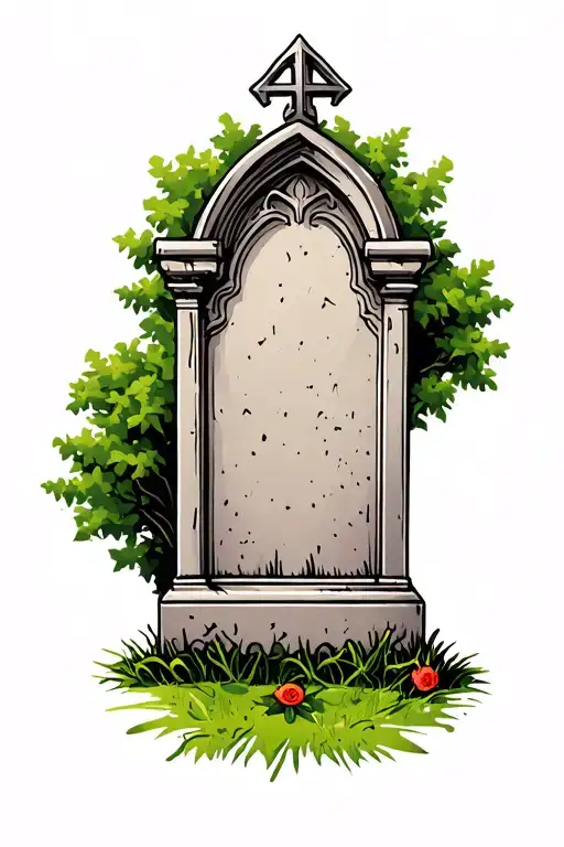 Grave Yard And Gravestones