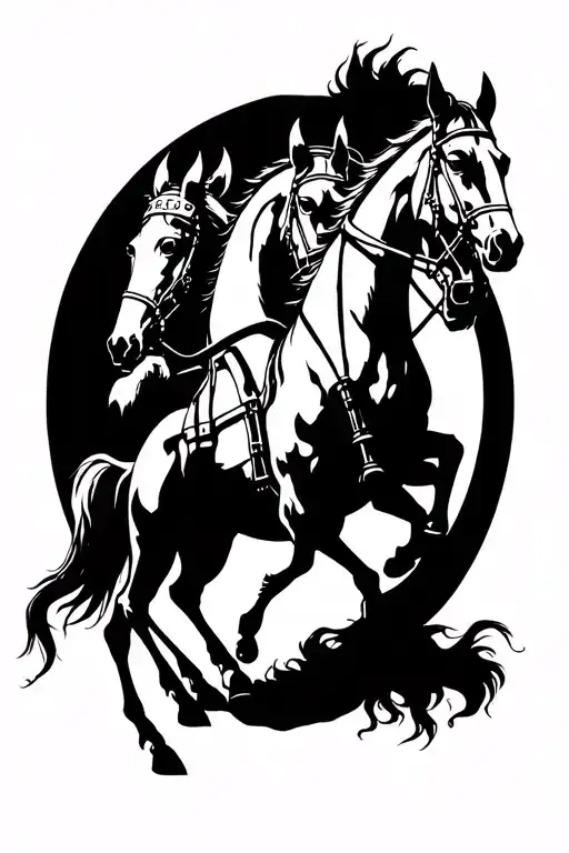 Four Horsemen Of The Apocalypse Tattoo But Have It Done In A Japanese Neo Traditional Style