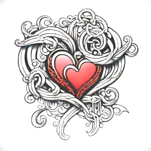 Heart Intertwined Infinity Symbols