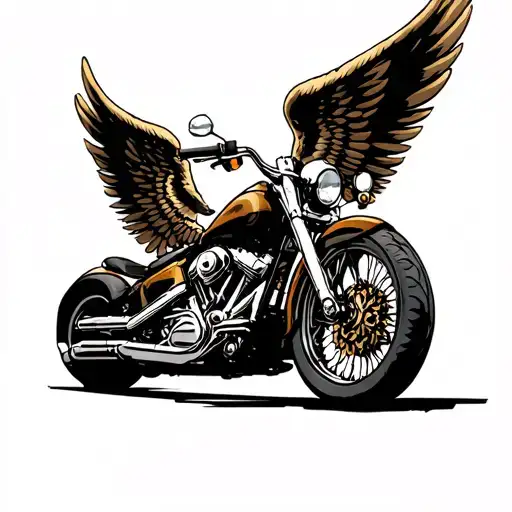 Wings And Motorcycle