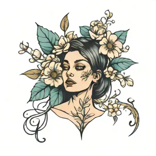 Woman Anxiety Flower Blooming