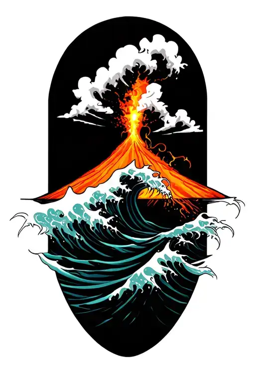 Hawaii Ocean Waves Volcano