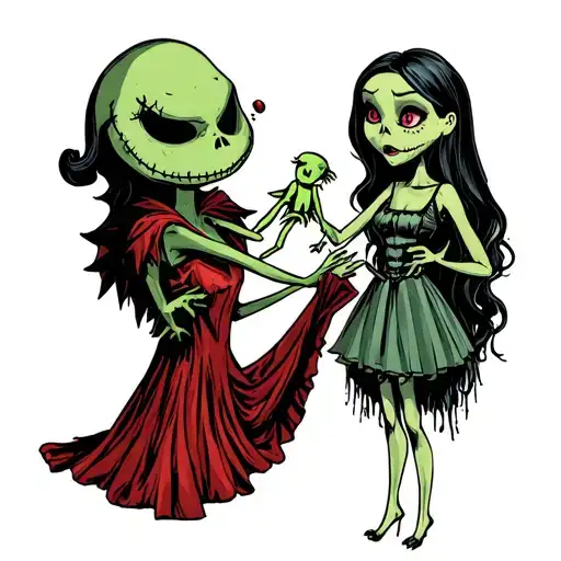 Nightmare Before For Christmas Sally Holding Ogie Boogie Doll