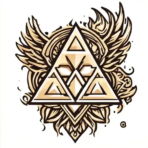 Zelda Triforce Fine Lines