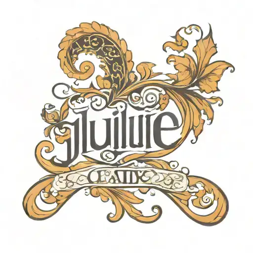 Julie Name With An Appealing Font And Artistic Side Resembling Latin Youth