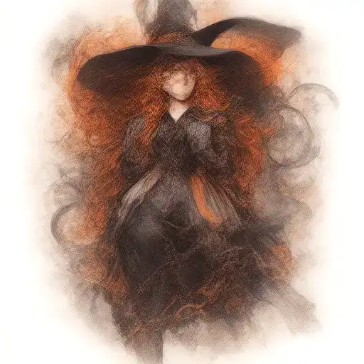 Witch Pin Up Full Body Tattoo Design