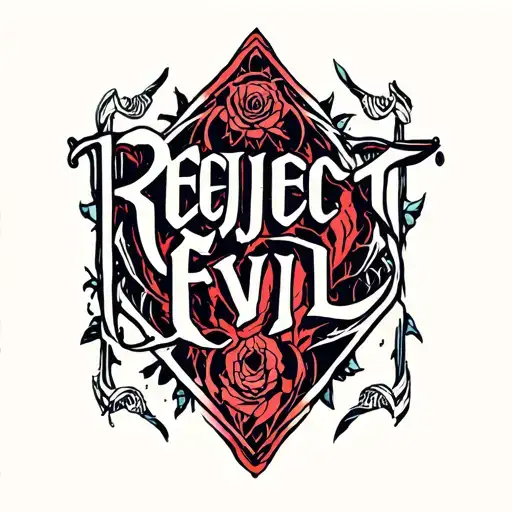 Text Written That Say '' Reject Evil ''