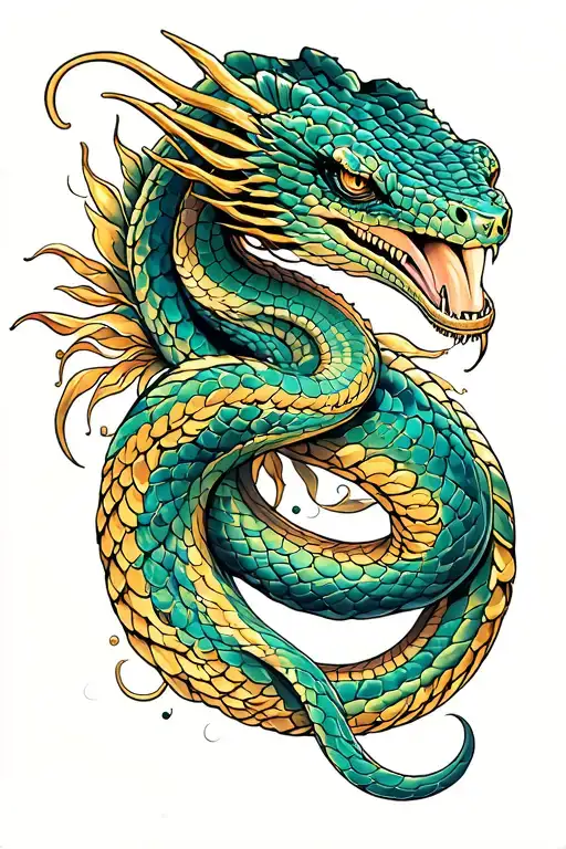 Gold Psychedelic Cobra