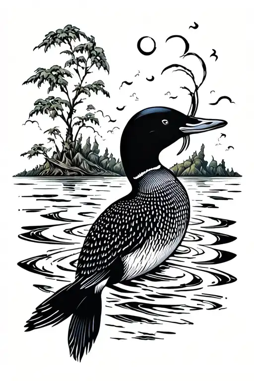 Loon Diving