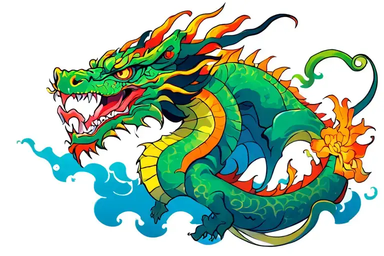 Dragon Through Cloud