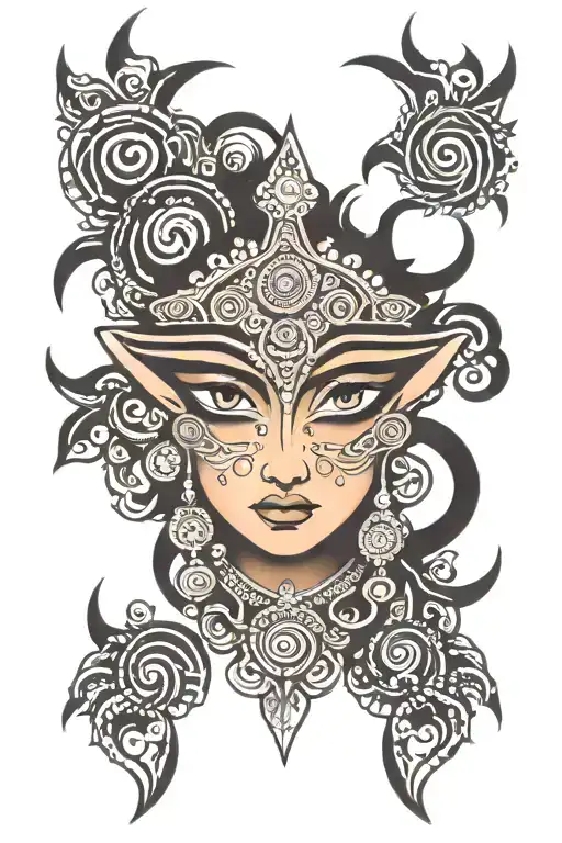 Durga Eyes With Name
