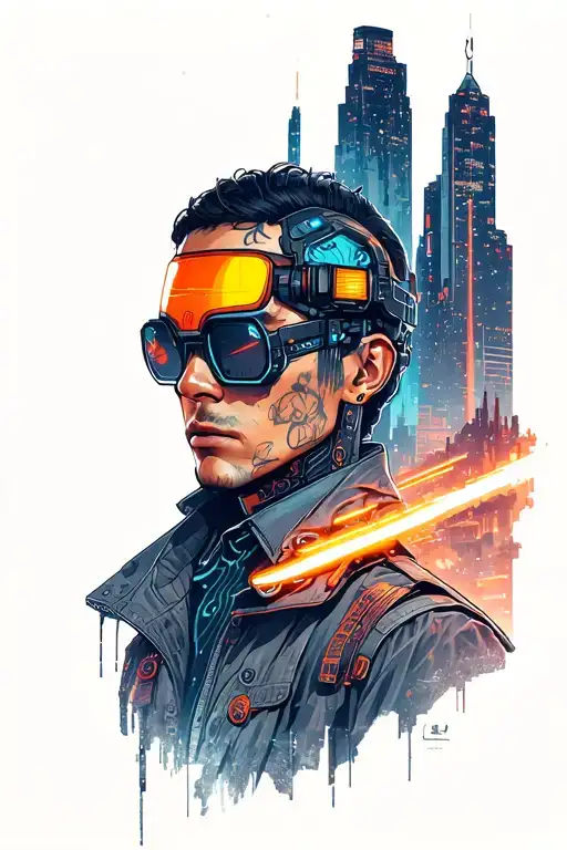 Cyberpunk Cityscape Blade Runner Inspired