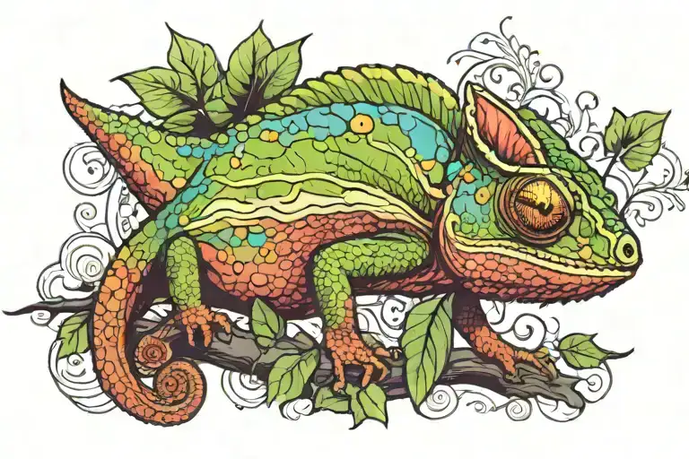 Chameleon Looking Curious