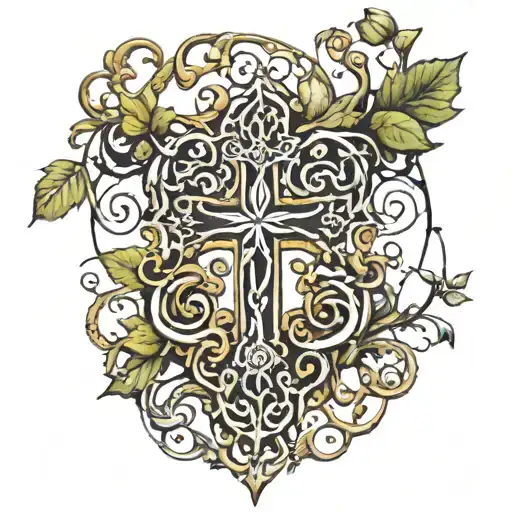 I Am The Branch You Are The Vine With Cross In The Middle