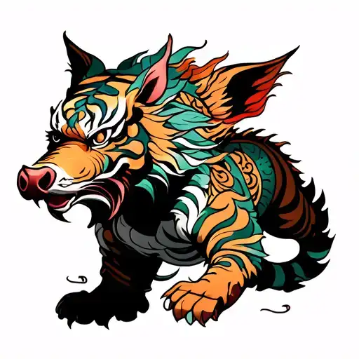 Zodiac Pig Dragon Tiger Walking