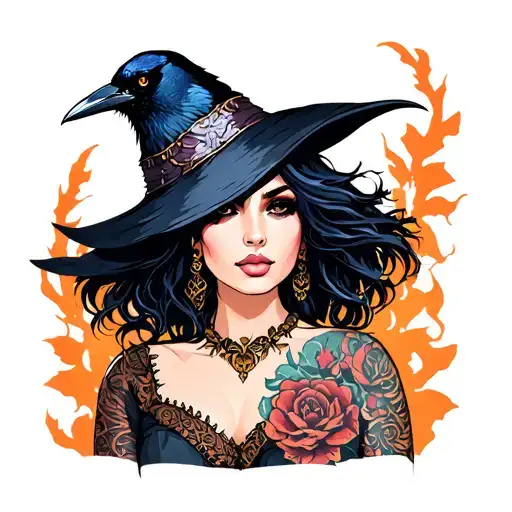 Witchy Woman With Raven Hair