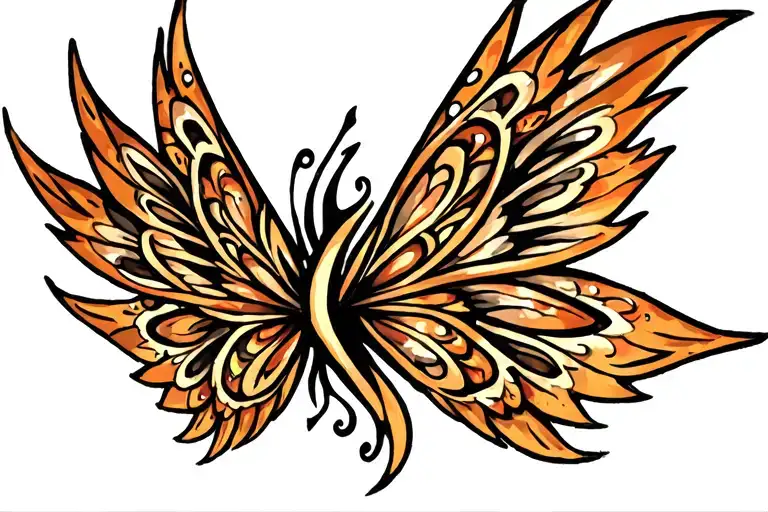 Fairy Wings With A Tribal Inspired Design