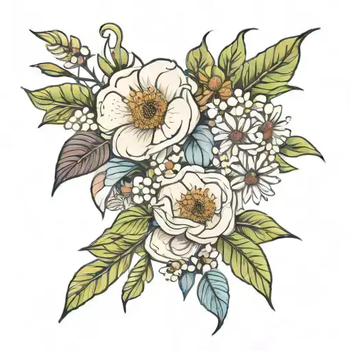 September And November Birth Flower Bouquet