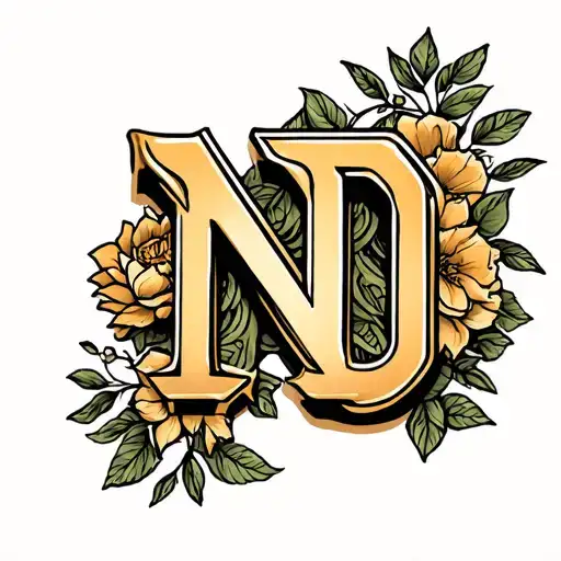 Nd Name Tatto Design