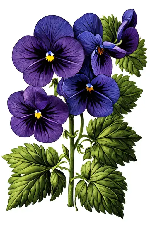 A Few Violets In A Row