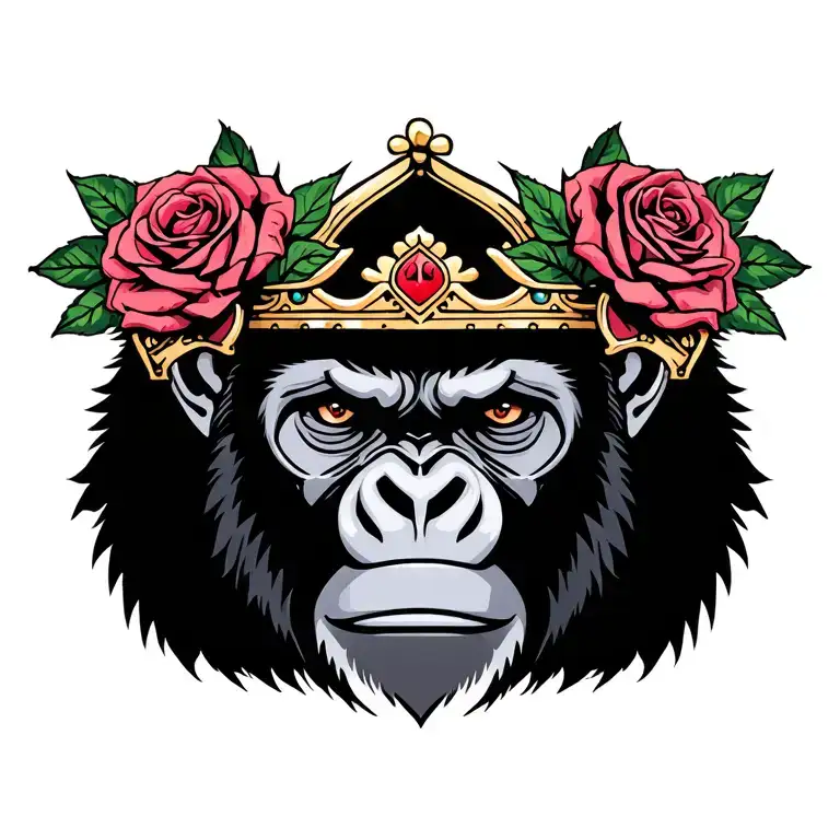 Roses Gorilla Crown Made