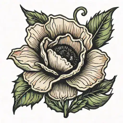 Military Poppy Flower With Stem