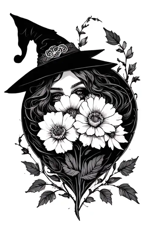 Witch Style Flowers Growing Minimalism